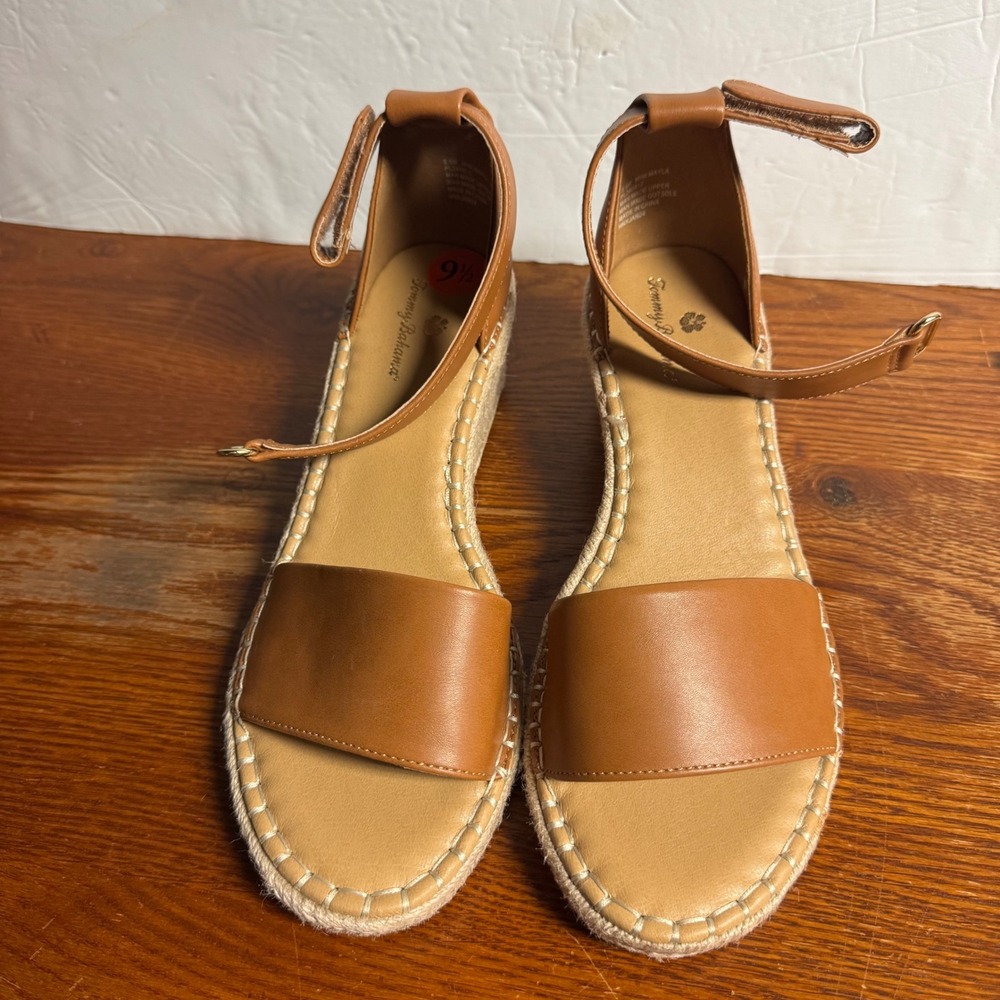 Tommy Bahama Mini Mayla Tan Brown Espadrille Wedge Sandals Womens 9.5M - Picture 3 of 6